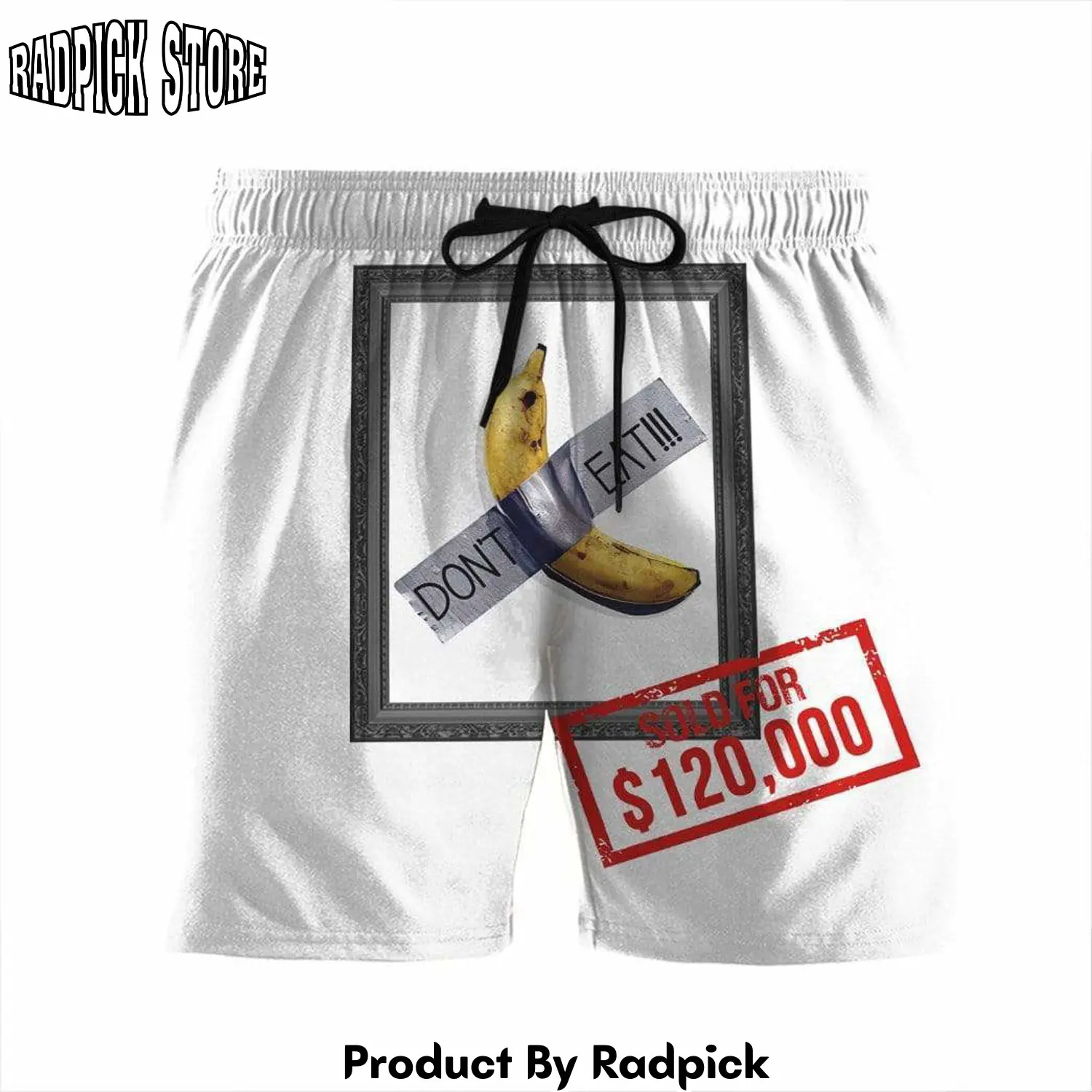 Radpick 3d dont eat my banana beach shorts swim trunks rp631564